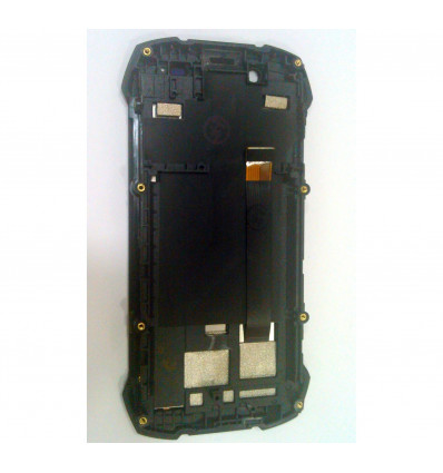 Pantalla lcd para Cubot King Kong Mini mas tactil negro mas marco naranja calidad premium