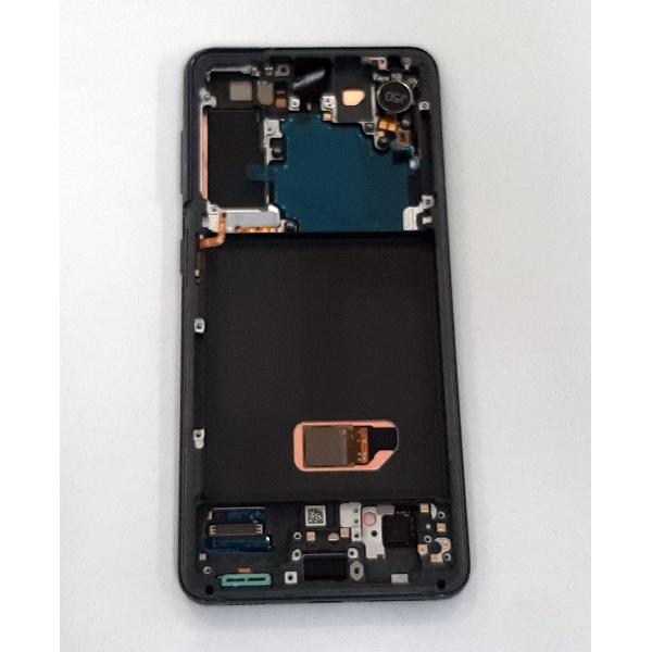 Pantalla para Samsung Galaxy S21 5G SM-G991B mas táctil negro mas marco phantom gris service pack