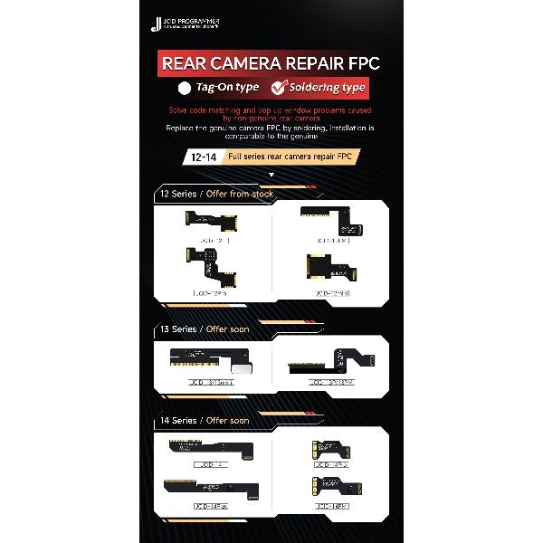 JC flex FPC iPhone 12 Mini sin componentes para reparación camara (necesita soldar) - Imagen 2