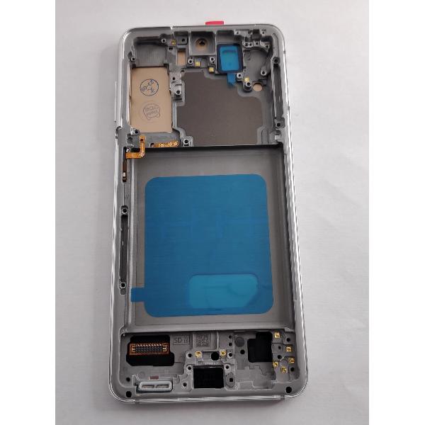 Pantalla TFT para Samsung Galaxy S21 SM-G991 mas tactil negro mas marco plata compatible