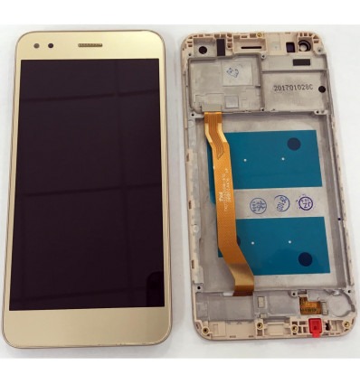 Huawei Y6 Pro 2017, P9 lite mini, Nova Lite 2017 pantalla lcd + tactil dorado + marco premium