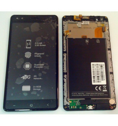 Innjoo Halo 3 Plus pantalla lcd + tactil negro + marco negro premium