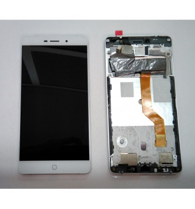 Pantalla LCD para Elephone P9000 mas tactil negro mas marco blanco