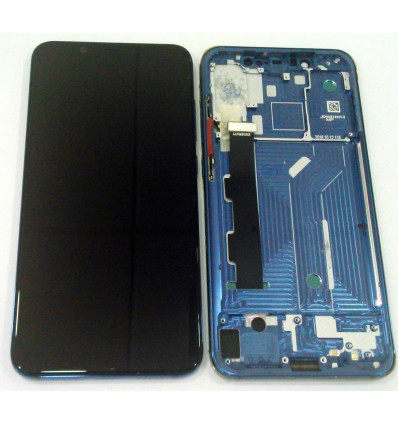 Pantalla lcd para Xiaomi Mi 8 MI8 mas tactil negro mas marco azul compatible