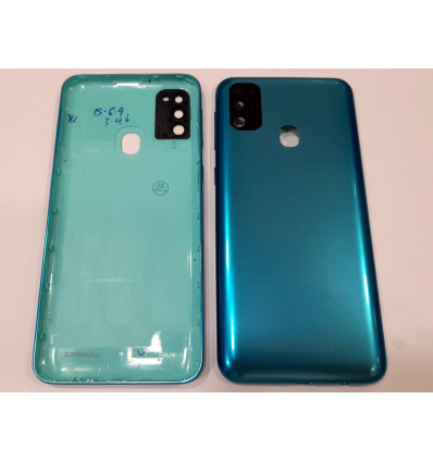 Tapa trasera o tapa bateria verde para Samsung galaxy M21 M215F mas lente camara