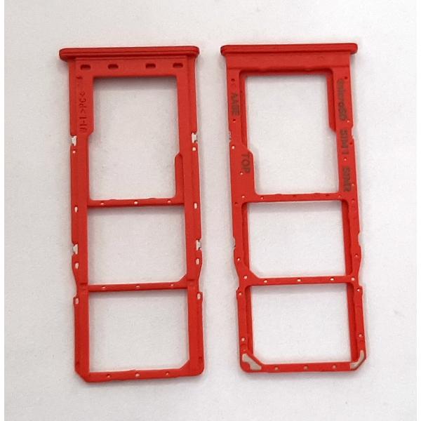 Soporte o bandeja dual sim roja para Samsung Galaxy A02 A022 calidad premium