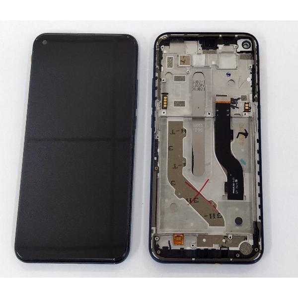 Pantalla lcd para TCL 10 5G T790Y mas tactil negro mas marco azul calidad premium