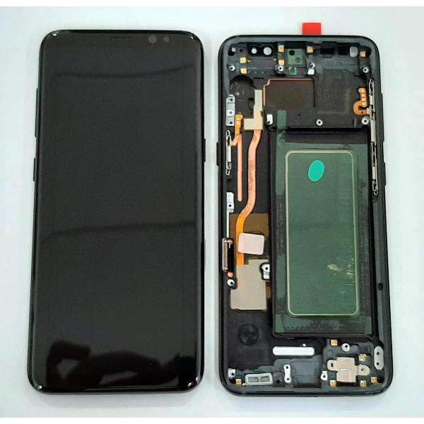 Pantalla lcd para Samsung Galaxy S8 G950F SM-G950F mas tactil negro mar marco negro calidad premium
