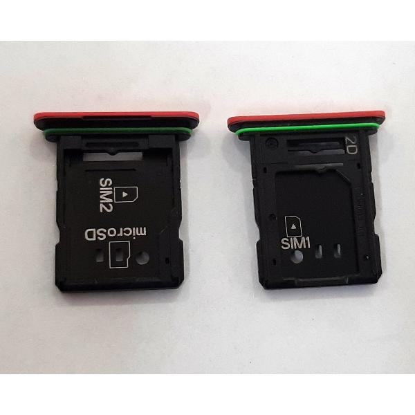 Soporte o bandeja dual sim rosa para Sony Xperia 10 III calidad premium