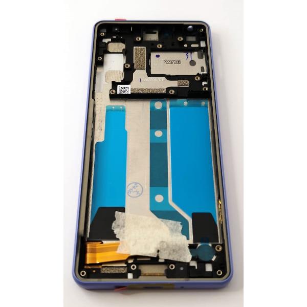 Pantalla lcd para Sony Xperia 10 IV mas tactil negro con marco morado calidad premium