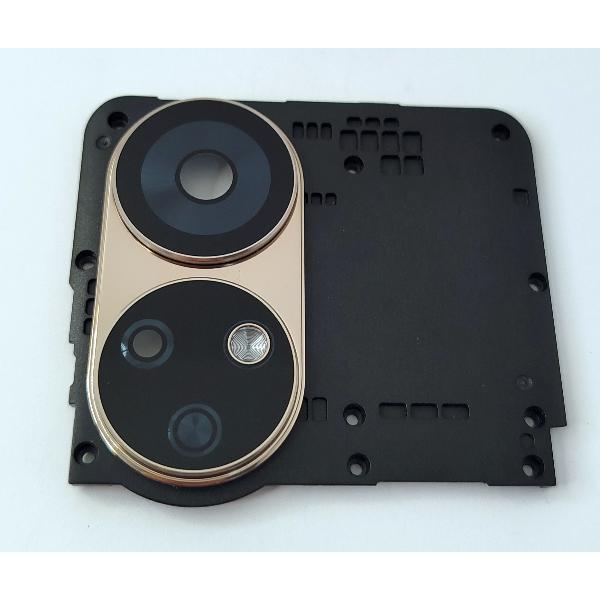 Cristal de camara con marco dorado para Ulefone Note 17 Pro calidad premium