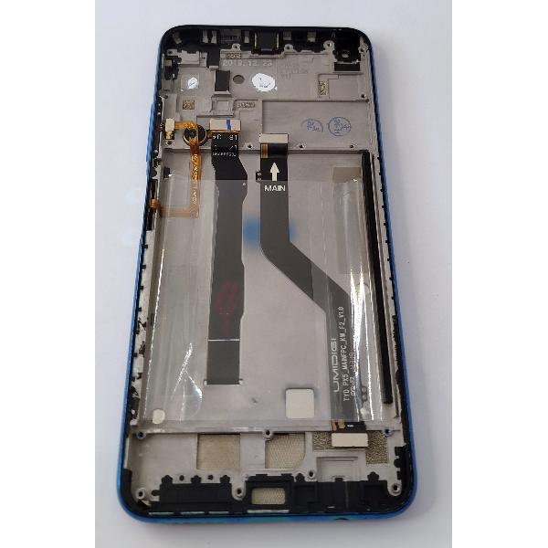 Pantalla lcd para Umidigi F2 mas tactil negro con marco azul calidad premium