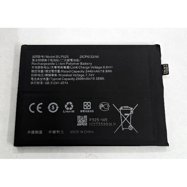 Bateria BLP925 2500mAh x2 para OnePlus Nord 3 5G CPH2493 calidad premium