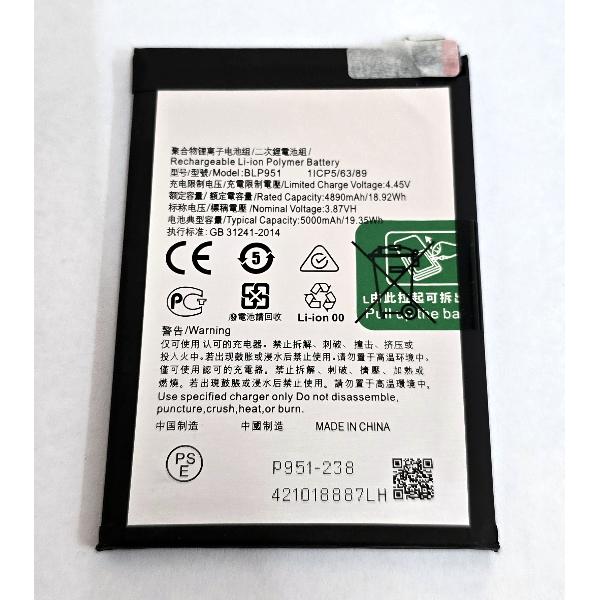 Bateria BLP951 5000mAh para Realme 10 Pro Plus 5G RMX3686 RMX3687 Realme 11 4G RMX3636 calidad premium