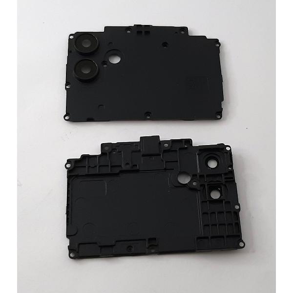 Carcasa de sujecion mas cristal de camara negro para Samsung Galaxy A04 2022 SM-A045 calidad premium