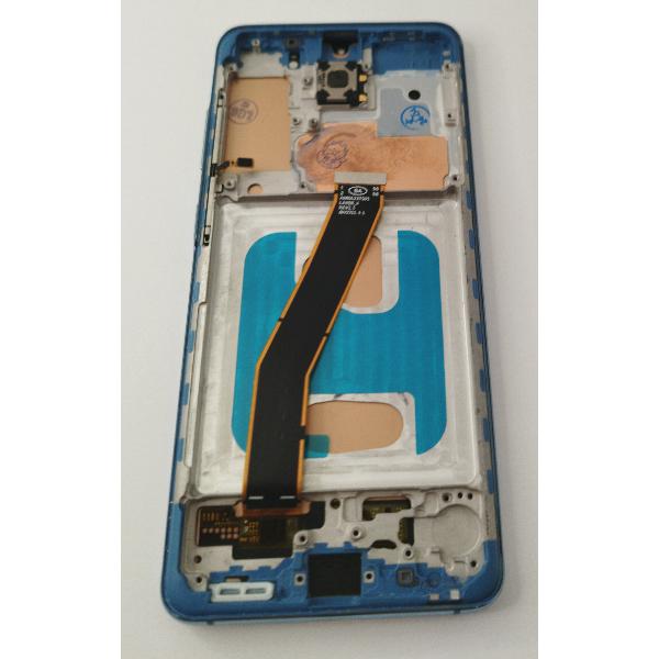 Pantalla TFT para Samsung Galaxy S20 G980F mas tactil negro con marco azul Compatible