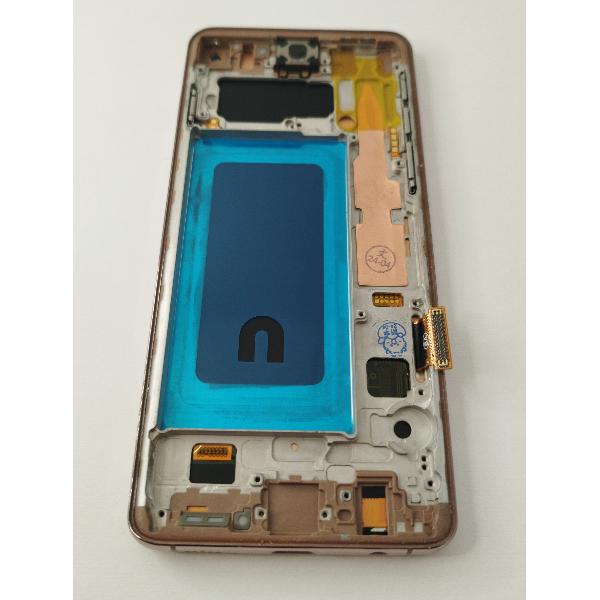 Pantalla lcd para Samsung Galaxy S10 G973F mas tactil negro con marco TFT dorado