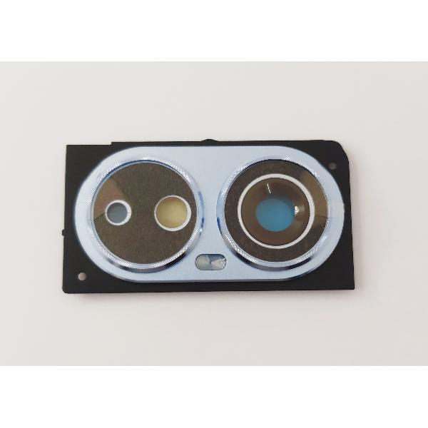 Lente de camara con marco azul para Blackview A200 Pro calidad premium