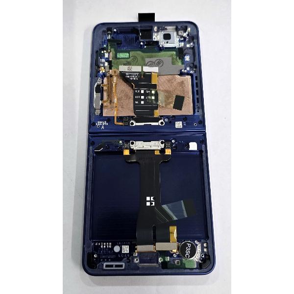 Pantalla para Samsung Galaxy Z Flip 7 5G F766 mas tactil negro con marco azul GH82-37581A Service Pack